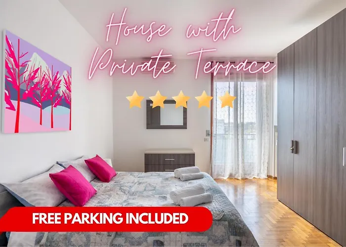 Terrazza Con VistaCasa Con Parcheggio Gratuito