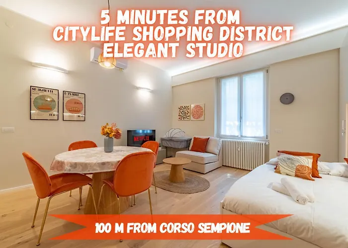 5\' From Corso Sempione Elegant Studio Apartment