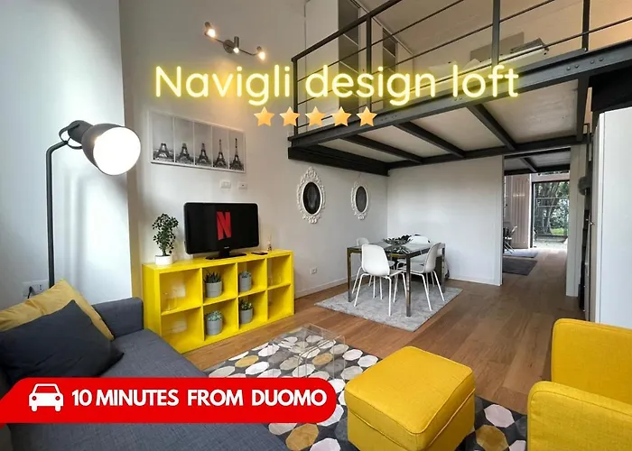 Navigli Design Loft - 7 Stops From Duomo, Ac, Netflix