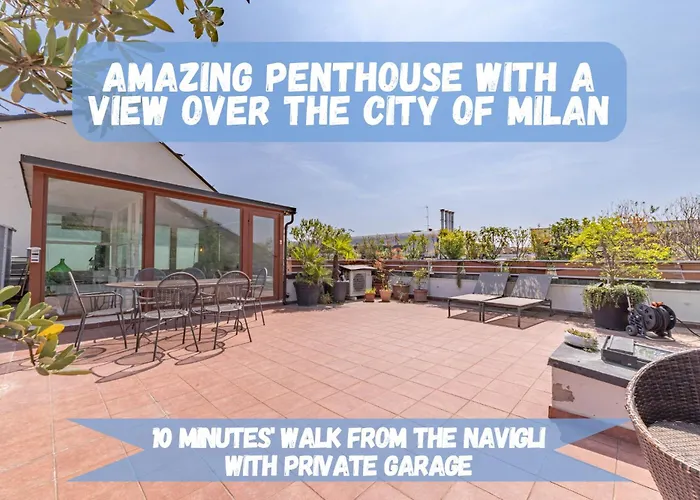 10\' Navigli, Penthouse With Panoramic View Milan