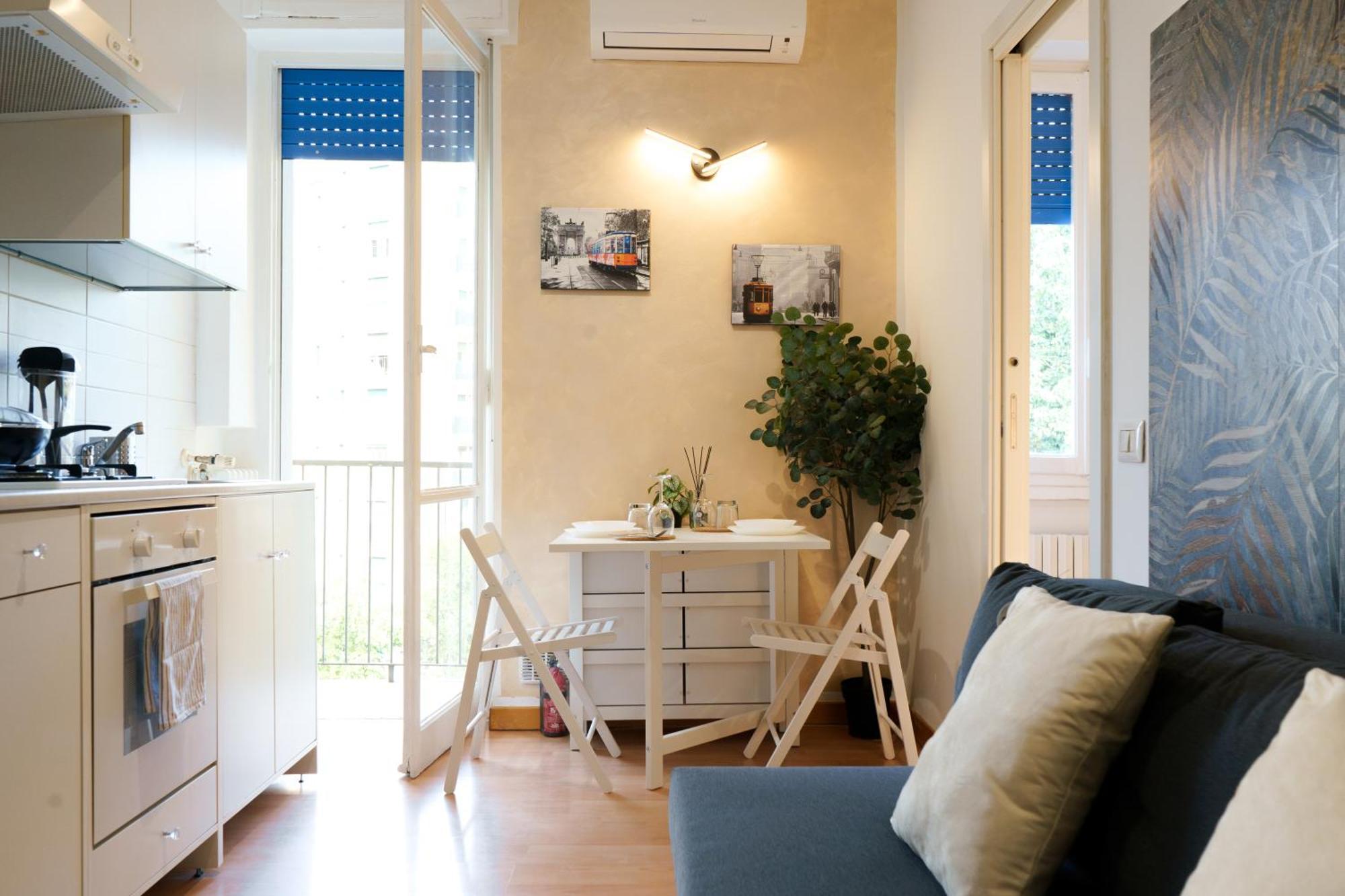 2min Metro Rossa-20min San Siro-ac-parcheggi Apartamento