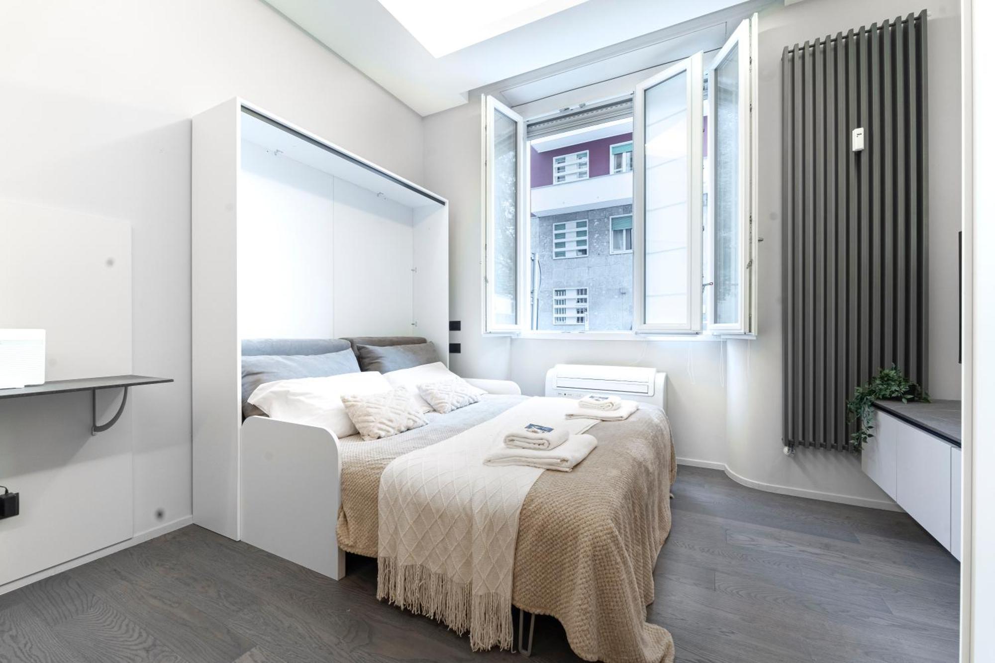Designed In Center Gae Aulenti Area With Ac, Wifi And Subway Airport Connected Steps From Station Apartamento Milão