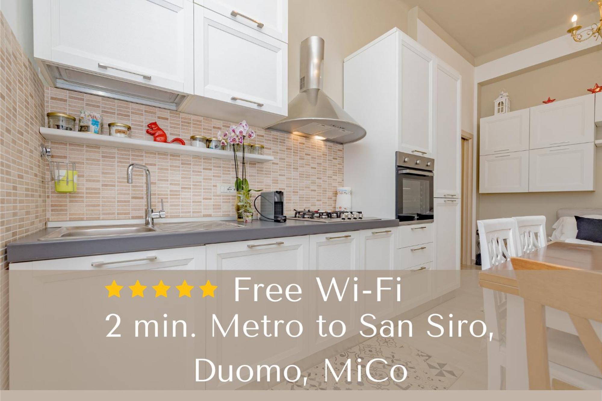 2 Bedroom - Buzzi Hospital, Sempione, Mico, 100mt Metrom5 Milão